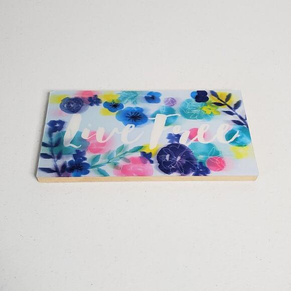 3D Sign Floral Live Free Inspirational Wall Art Decor - Picture 4 of 6